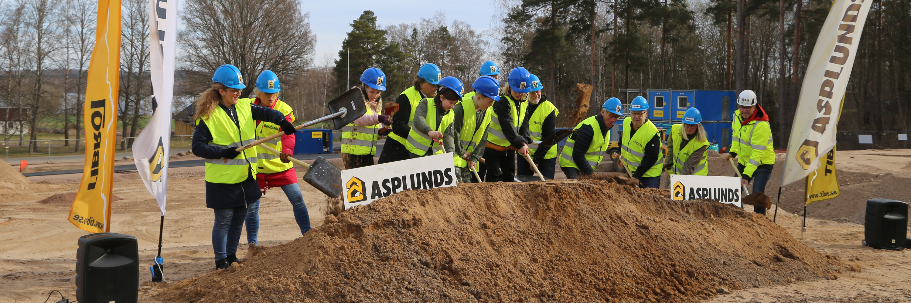 Första spadtaget för Ransbergs skola den 27 april 2022.