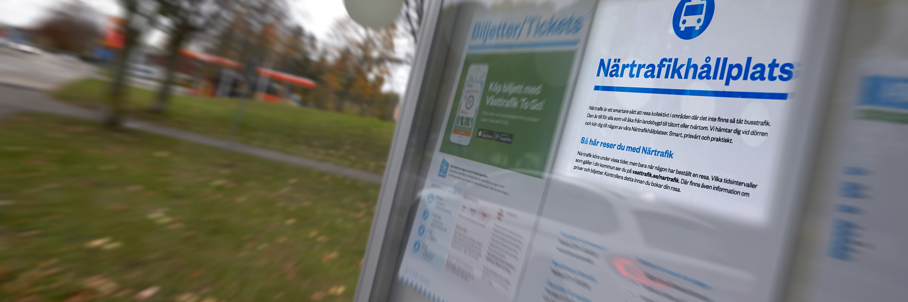 Bild på närtrafikhållplats