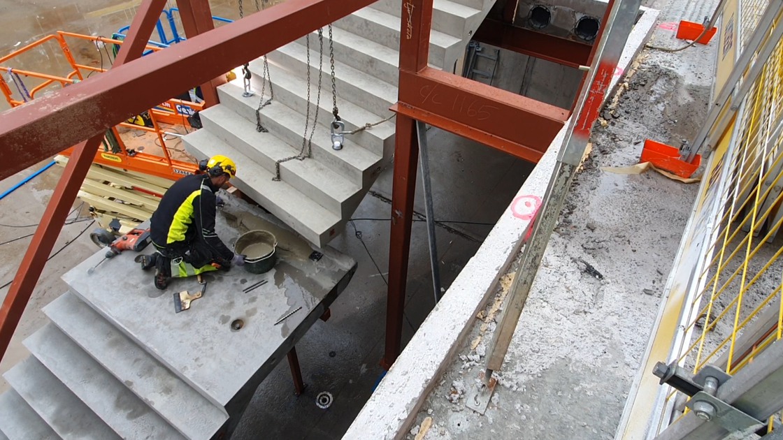 Byggnationen av Ransbergs skola den 5 oktober 2022.