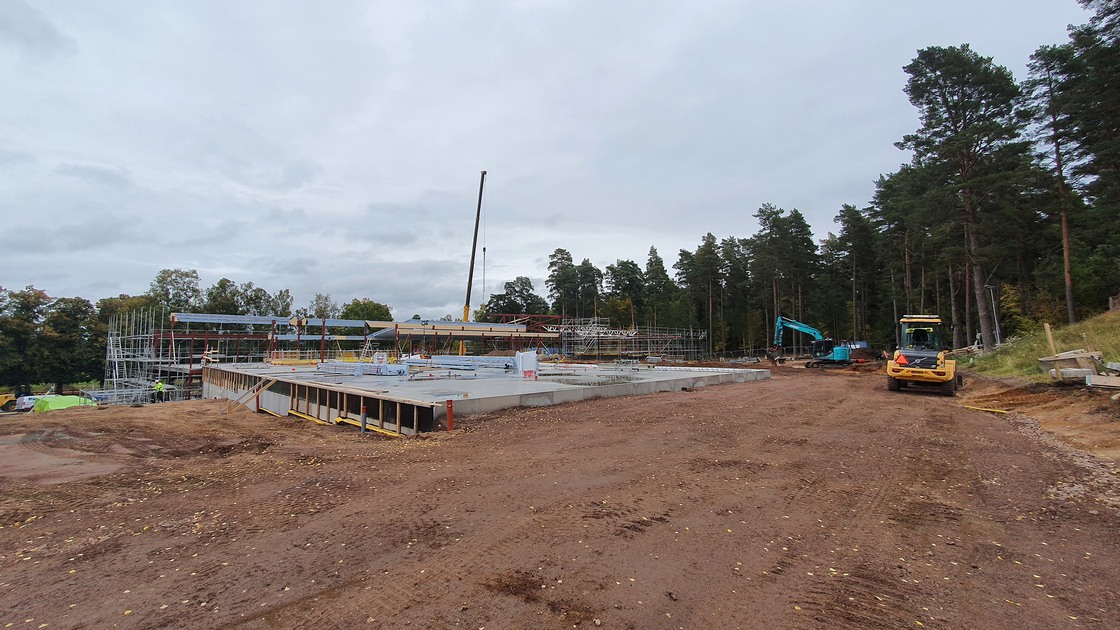 Byggnationen av Ransbergs skola den 5 oktober 2022.