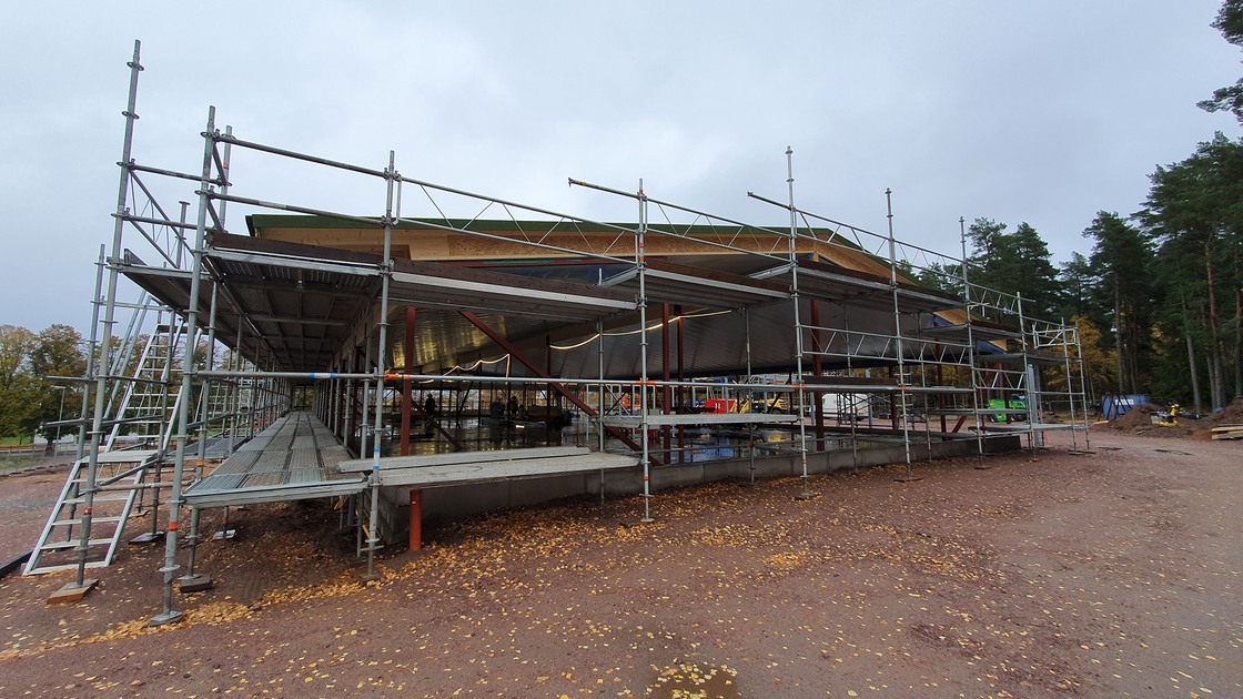 Byggnationen av Ransbergs skola 25 oktober 2022