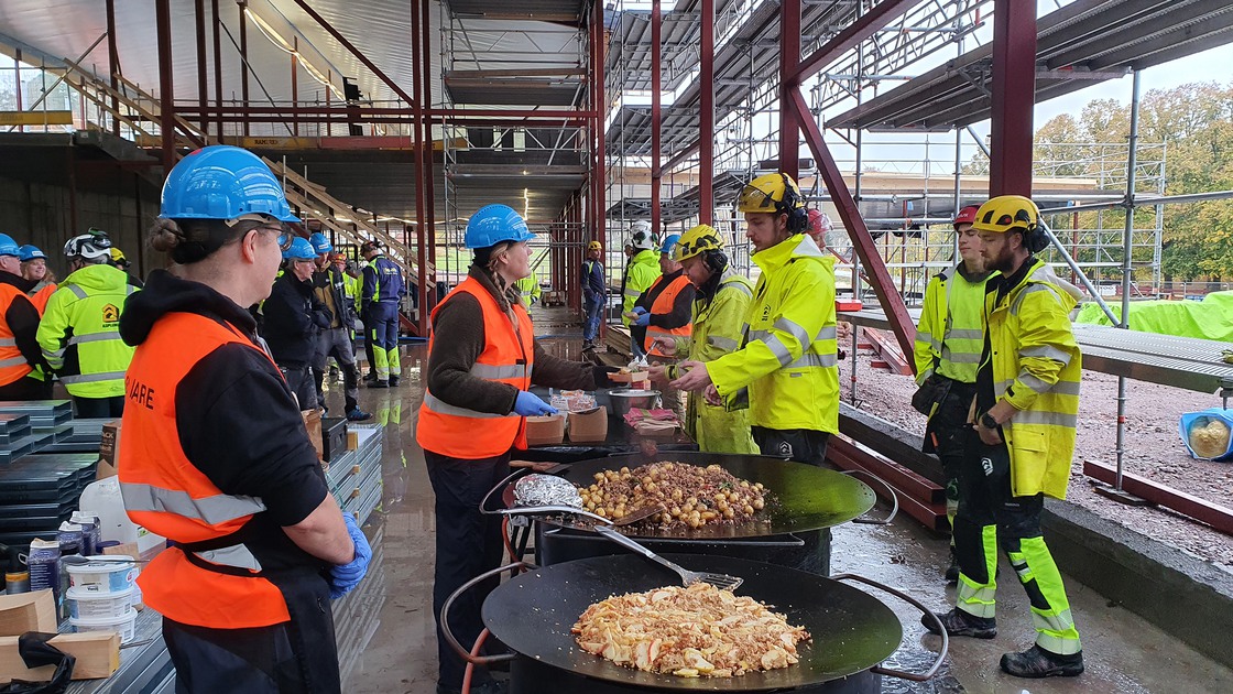 Takstolskalas på Ransbergsbygget den 25 oktober 2022.