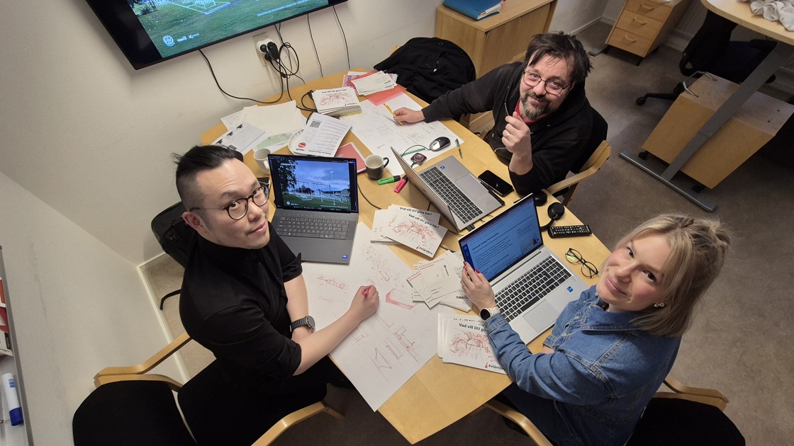 Planering av aktivitetsytor i Järnvägsparken.