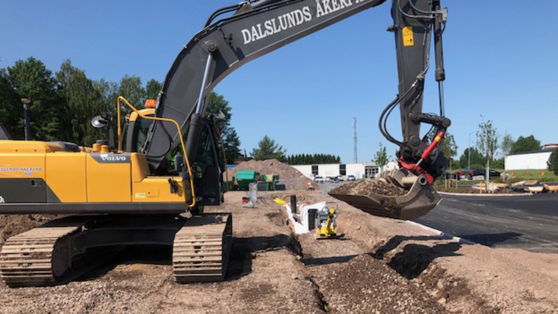 Dränering av Baggeboskolans parkering.