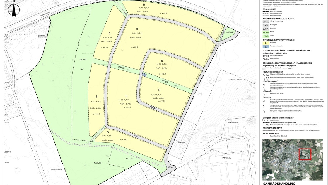 Plankarta Anderstorp 1:4