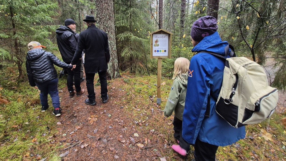Invigning av Jättens stig på Rankås friluftsområde den 30 oktober 2025.