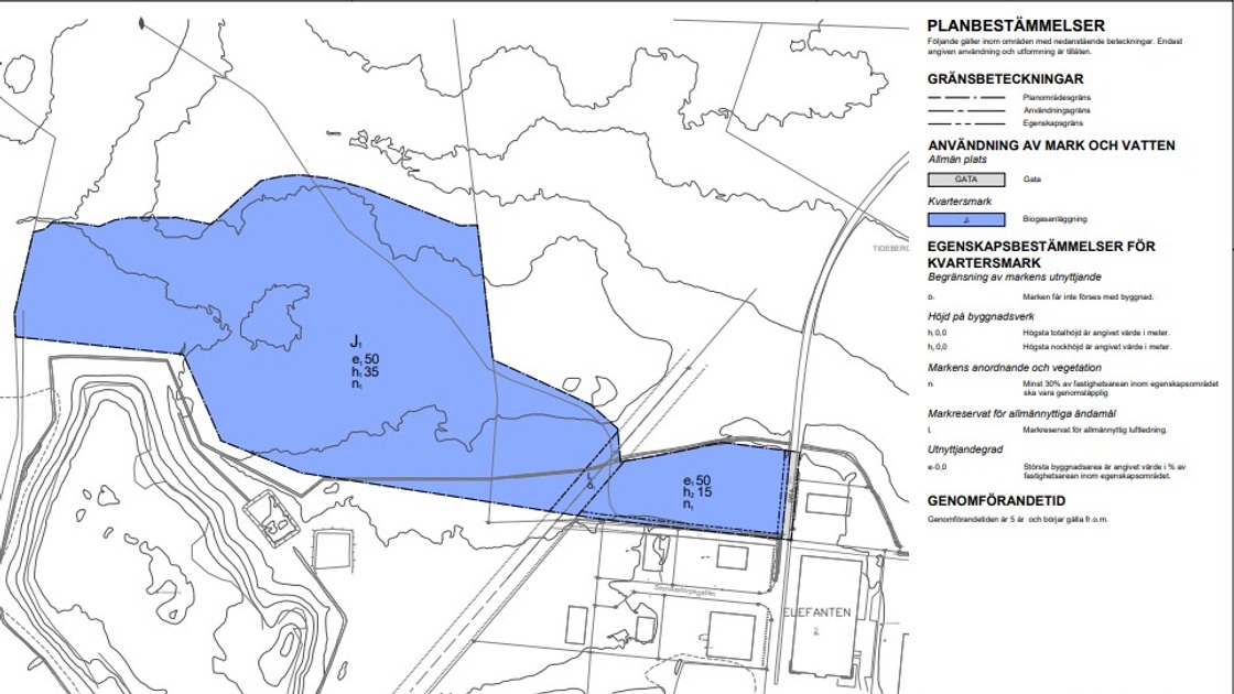 Plankarta över Tideberg 1:129 m.fl.