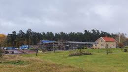 Byggnationen av Ransbergs skola 25 oktober 2022